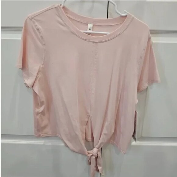 Lululemon Time To Restore Short Sleeve Shirt Pink Mist size 6 - Picture 4 of 7